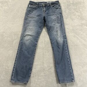 Adriano Goldschmied Jeans Men's 33 R Straight Leg Blue Denim Stretch Casual